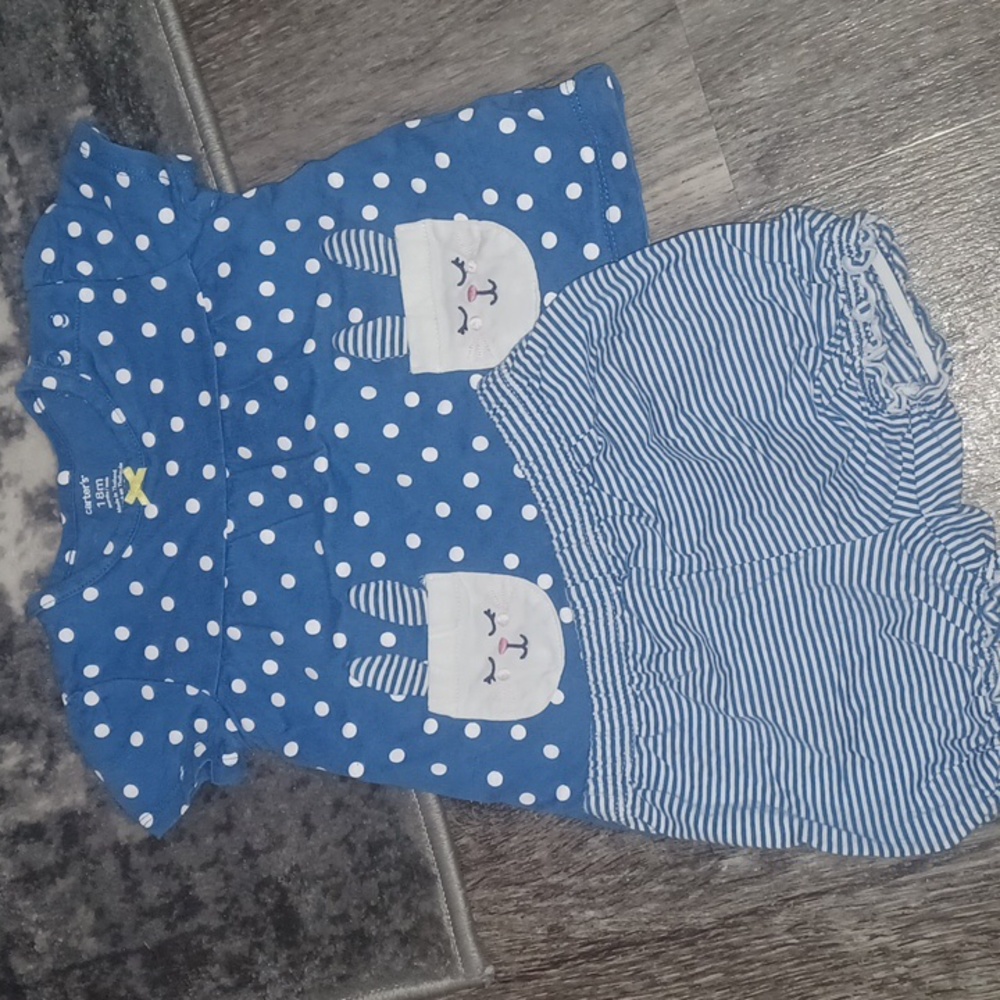 Girls Outfit Shorts Size Sz 18 mths months Carter's Infant Toddler Baby